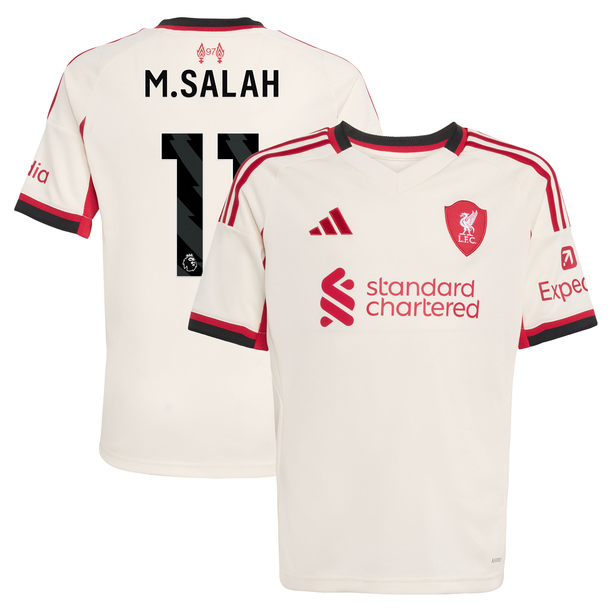 Liverpool adidas Auswärtstrikot 2025-26 - Kinder mit Aufdruck M.Salah 11 Image