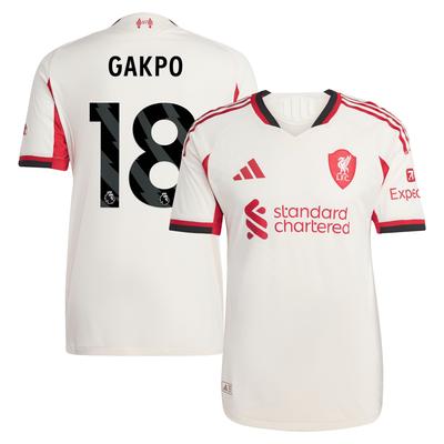 Liverpool adidas Authentisch Auswärtstrikot 2025-26 mit Aufdruck Gakpo 18 Image