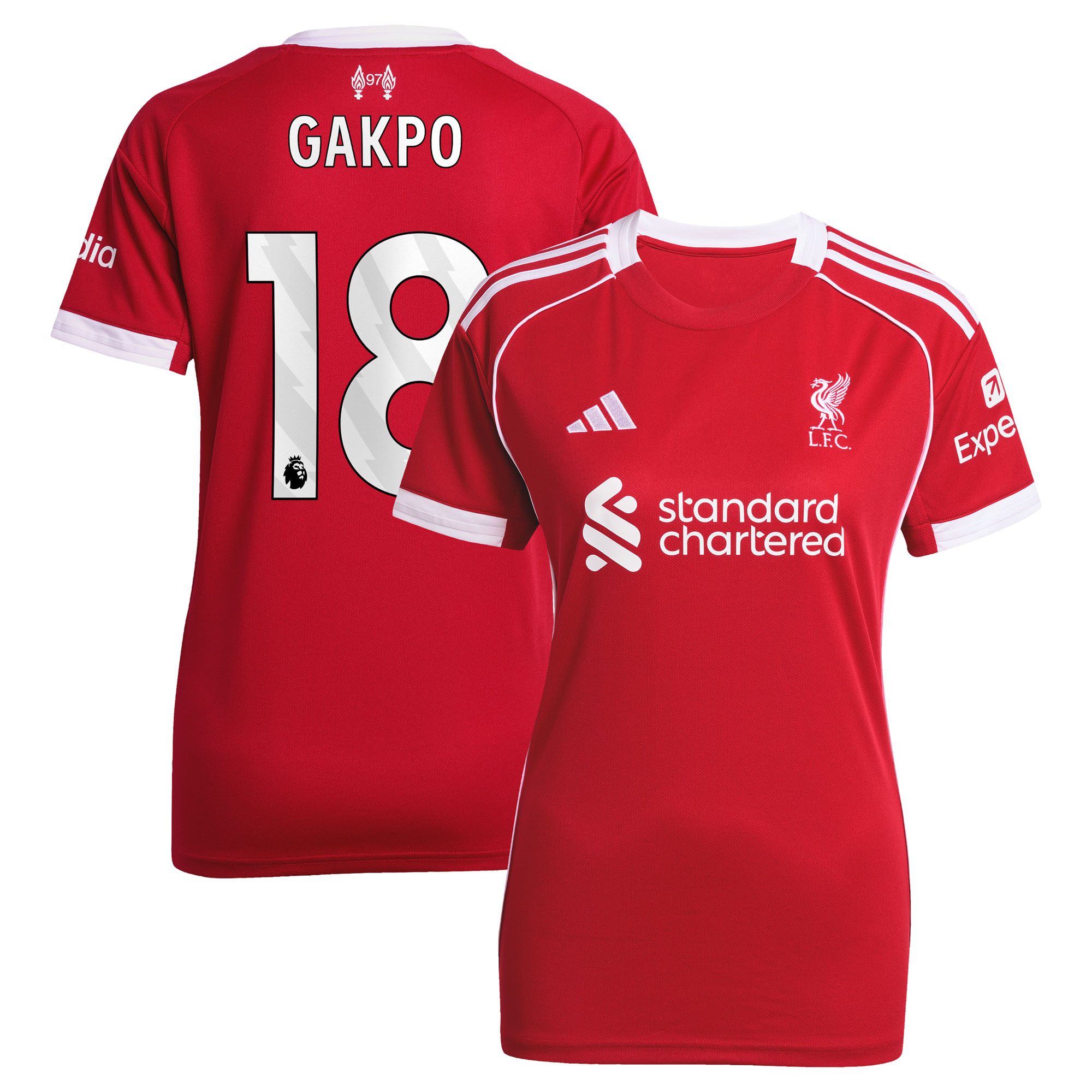 Liverpool adidas Heimtrikot 2025-26 - Damen mit Aufdruck Gakpo 18 Image