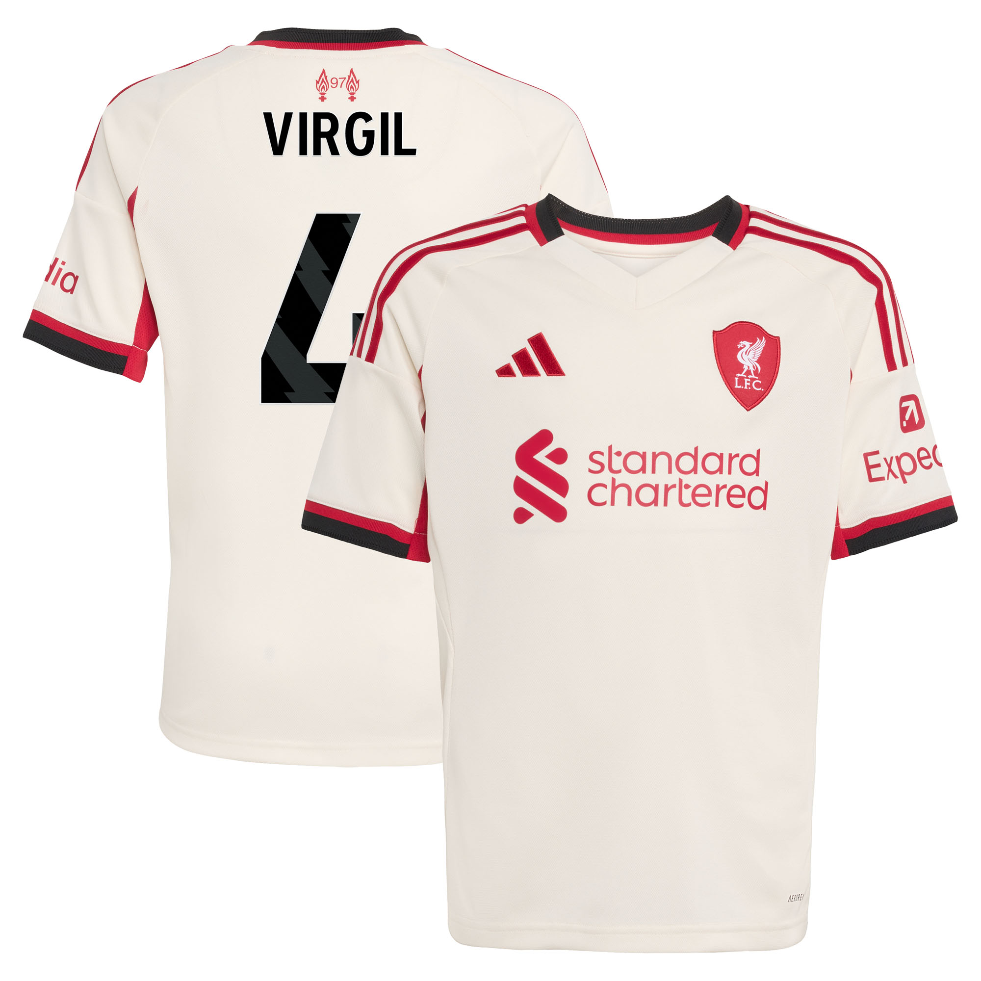 Liverpool adidas Auswärtstrikot 2025-26 - Kinder mit Aufdruck Virgil 4 Image
