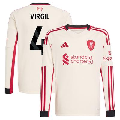 Liverpool adidas Auswärtstrikot 2025-26 - Kinder - Langarm mit Aufdruck Virgil 4 Image