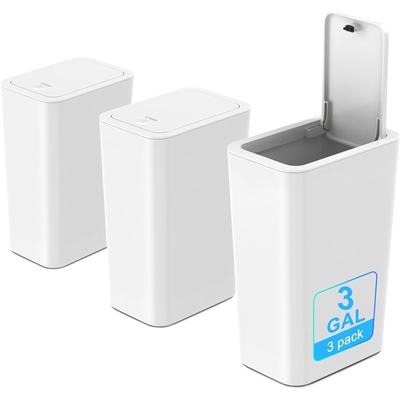 3 Pack Gallon Small Trash Can with Lid