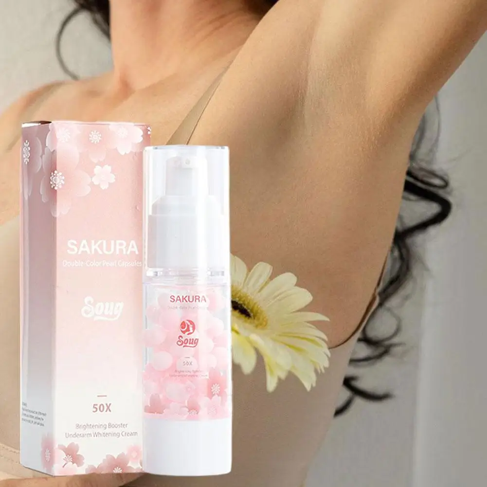 Soug 50 ml Achsel-Aufhellungscreme, aufhellender Booster, verblasst Stumpfheit, Achseln, Knie, Ellenbogen, hellt Hautpflegecreme auf Image