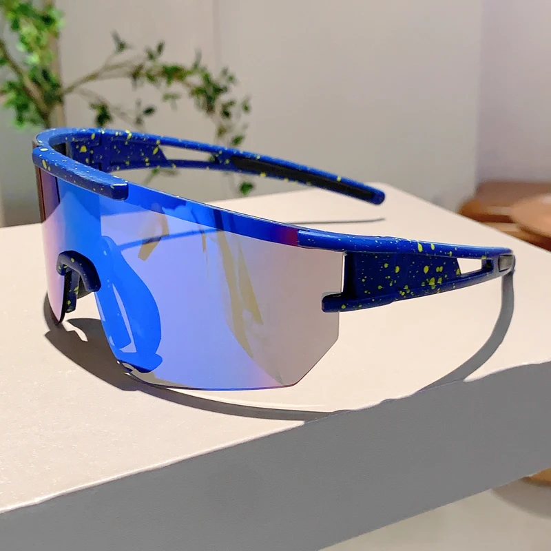 GM LUMIAS Übergroße Schutzbrille mit rundem Spiegel, Outdoor-Radfahren, Anti-UV-Sonnenbrille, trendige, winddichte, schützende Fahrbrille Image