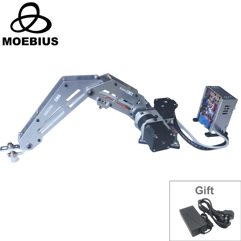3 DOF Schrittmotor Mechanischer Arm Industrierobotermodell Mehrachsiger Roboter DIY-Teile Image