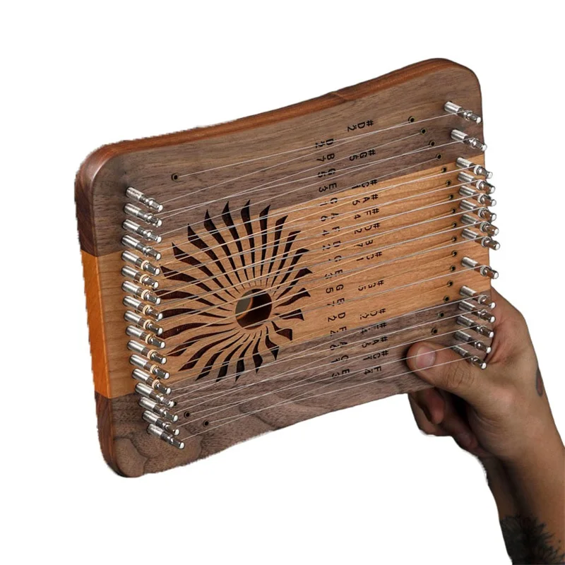 Tragbare kleine Leier Harfe 17 31 Saiten Fingerplay Finger Harfen Kinder Anfänger Harfen Kalimba Professionelle Musikinstrumente Image