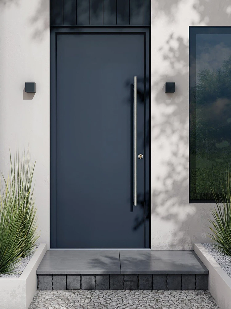 Eingangstüren Villa Haus Tor Hauptdrehtür vorne Außeneingang Flügel Sicherheitstür Aluminium Home Decor Custom