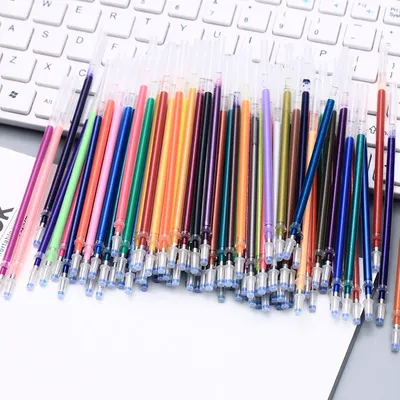 100 Set Farben Gel Stift Refill Stange Multi Farbige Malerei Gel Ink Pens Refills für Zeichnung Graffiti Schule Schreibwaren