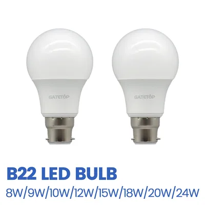 2Pack No Flicker LED Bulb Lamp B22 AC 220V 110V No Flicker 3W 8W 9W 12W 18W 24W Warm Lighting for Home Derection Lamparas Leds