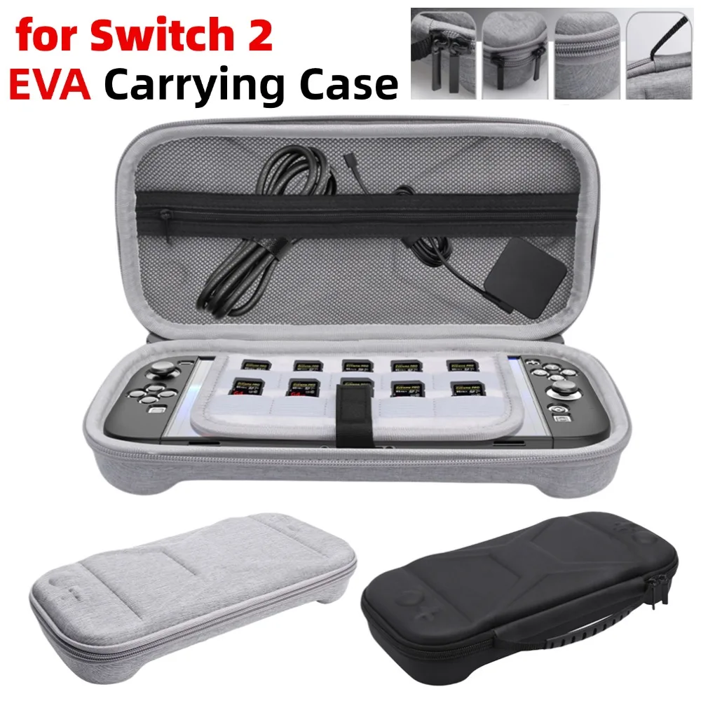 EVA-Tragetasche, kratzfest, tragbare Aufbewahrungstasche, schützende Reise-Shell-Aufbewahrungshandtasche für Switch 2-Konsolenzubehör Image