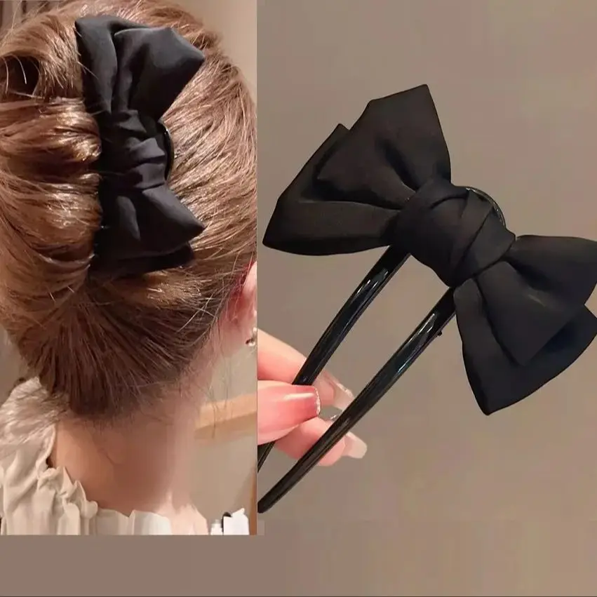 Chinesischen Stil Stoff Schleife U-förmige Haarnadel täglich Cheongsam Hanfu Platte Haarnadeln exquisite Internet Celebrity Platte Haar Artefakt Image