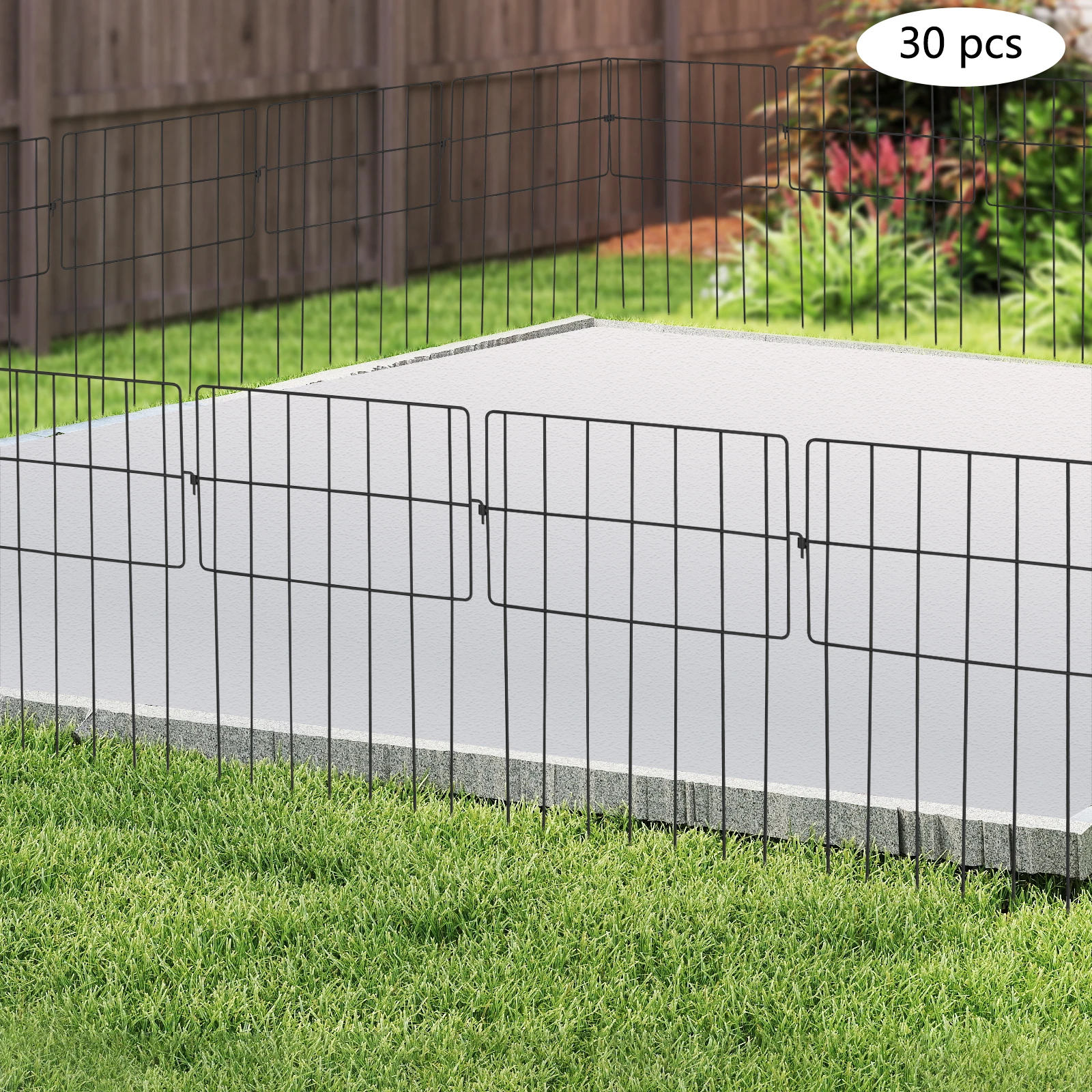 33*43cm Schmiedeeisen 30 stücke Garten Zaun Tier Barriere Zaun Dekorative Garten Zaun Für Kleine Wege Rasen gärten Gemüse Image