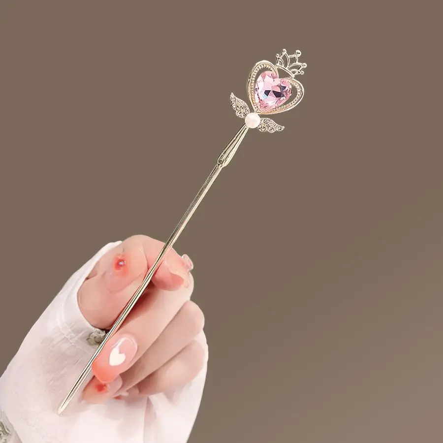 1pc Zauberstab Mädchen Haarnadel Täglich Einfache Mode Haarnadel Elegante Herz Haarnadel Mädchen Herz Haar Zubehör für Frauen Image