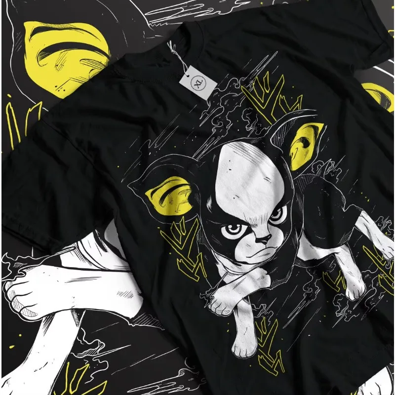 Trend Sommer Cosplay Neutral Schwarz und Weiß Iggy JoJo Bizarre Adventure T-Shirt Jotaro Kujo T-Shirt Dio Giorno Shirt Alle Größen