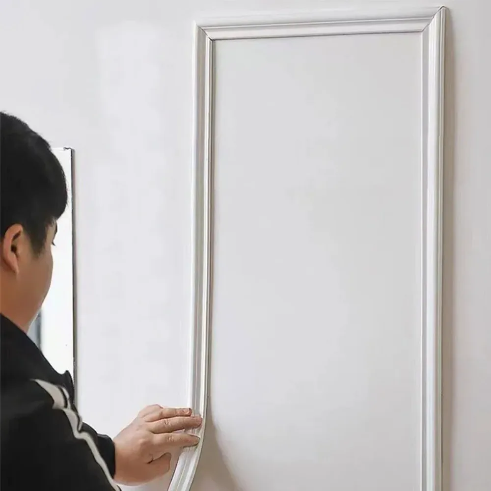 1 m/Rolle, selbstklebender PVC-Dekorstreifen, flexibel, biegbar, für Wände, Böden, Schränke, Fotorahmen, Heimdekoration, DIY-Aufkleber Image