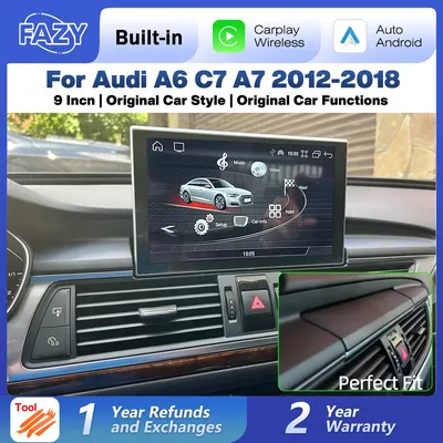 Android 14 Auto Radio Wireless Carplay Touch Screen For Audi A6 C7 A7 2012-2018 Car Multimedia Player Navigation Stereo GPS WIFI