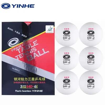 Original YINHE Galaxy 3-Star Seamless Table Tennis Balls Plastic S40+ ITTF Approved White Poly Ping Pong Balls