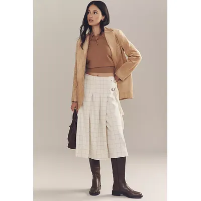 By Anthropologie Pleated Wrapped Culottes