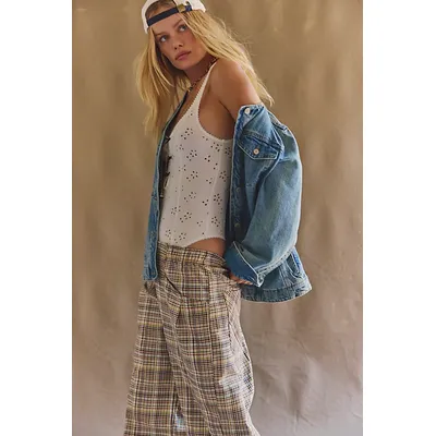 We The Free Lula Denim Jacket at Free People in River Blues, Size: Large