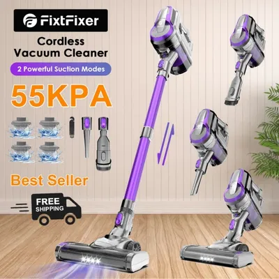 X6M Akku-Staubsauger, 350 W/55 kPa, 2200 mAh x 8, 55 Minuten mit HEPA x 4, für Tierhaare, Teppiche und Hartböden Image
