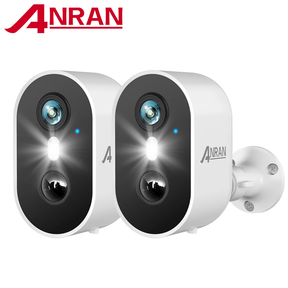 ANRAN 2/3/4PCS Batteriekamera 2K 2,4G WiFi Kamera Home Protection Überwachungskamera PIR-Erkennung, kostenloser grundlegender Cloud-Speicher, 5200mAh Image
