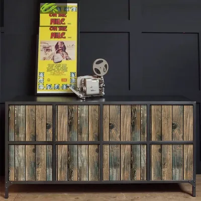 1 Rolle Retro Holz Tapete selbstklebende Wandaufkleber Rolle Tapeten Home Art Wanddekoration Badezimmer Vinyl Abziehen und Abziehbilder Image