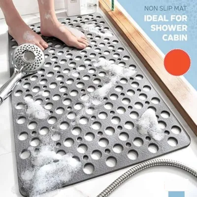 Non Slip Bath Mat and Shower Mat with Suction Cups and Drain Holes, 30x17 in (75x43 cm), Non Slip Bathtub mat, Shower Mats