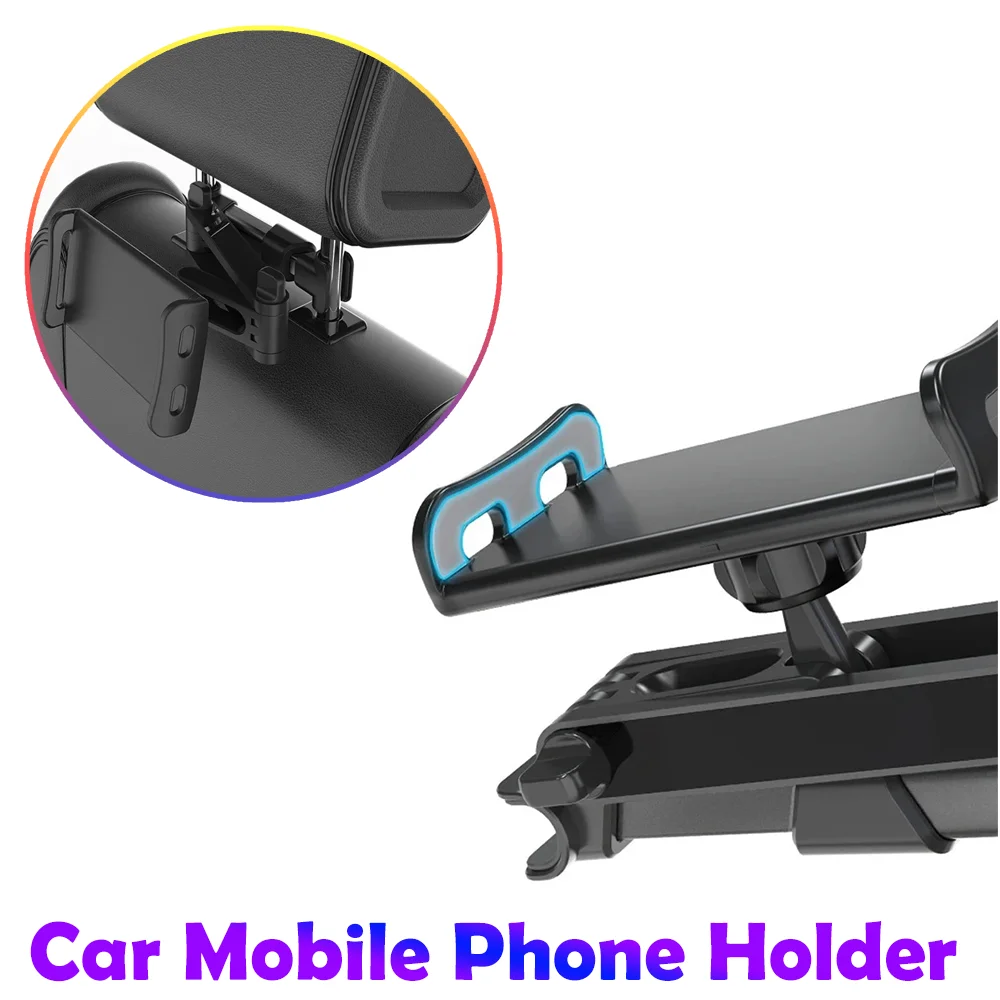 Auto Kopfstütze Tablet Halter Einstellbare Klapp Halter Für 5-13 Zoll Hinten Kissen Halter Halterung Liefert Stehen Sitz Kopfstütze montieren Image