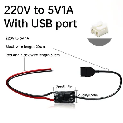 AC 220 V zu DC 5 V/1A 5 W Wifi Kamera DIY Monitorn Weibliche USB Typ-c Adapter Stecker für 4K Modul Drahtlose Kamera Image