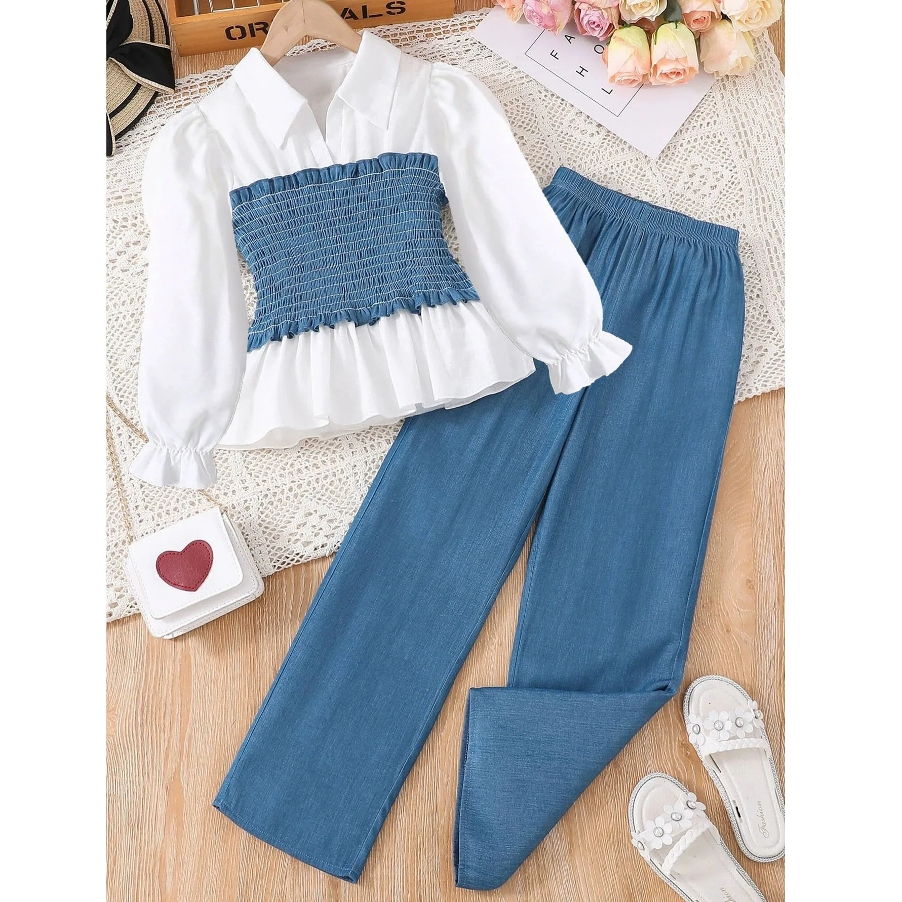 2025 Teenager Mädchen Kleidung Lange Ärmel Top + Hosen 2 stücke Set Für Herbst Kinder Kleidung Kinder Mädchen Outfits für 8 9 10 11 12 Jahre Image