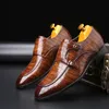 Herren Business Kleid Büro Schuhe Krokodil Korn Leder Schuhe Herren Schnalle Casual Hochzeit Schuhe Männer Wohnungen Plus Größe