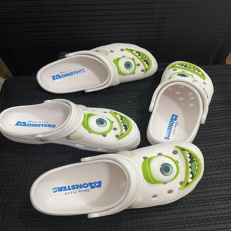 Neue Monsters Inc Mike Wazowski Sommer Anti-Rutsch Outdoor Casual Strand Schuhe Loch Loch Hausschuhe Bequeme Atmungsaktive Sandalen