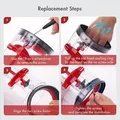 ABKR-Anello di tenuta fisso superiore del contenitore della polvere per aspirapolvere Dyson V10/SV12 Accessori Parte di ricambio Gruppo anello di tenuta