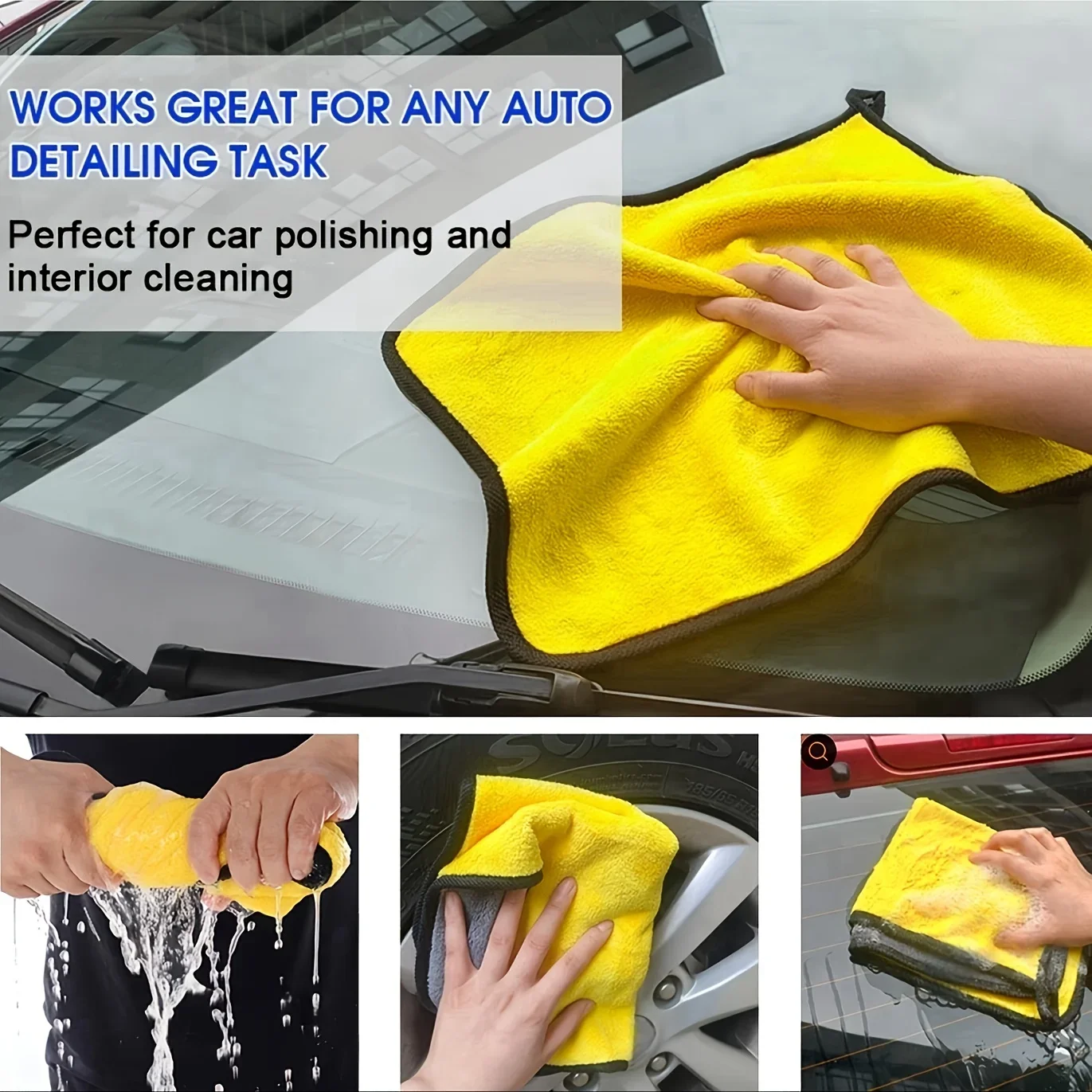 1PCS Auto Waschen Tuch Reinigung Tücher Mikrofaser Handtuch Auto Fenster Reinigung Auto Waschen Wartung Wischen Werkzeug Image