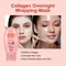 JoyPrettyin Collagen Overnight Wrapping Peel Off Gesichtsmaske Niacinamid Whitening Moisturizing Hyaluronic Acids Skin Care