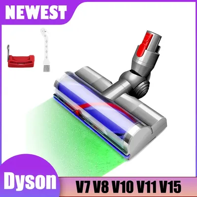 Direct Drive Bodendüsenbürsten-Set für Dyson V7 V8 V10 V11 V15 Staubsaugerbürste Ersatz grünes Licht große Rolle Image