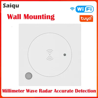 Tuya Smart Life Human Presence Sensor 24G MmWave Radar PIR Motion Sensor With IR Light Switch Radar Detector For Ceilling Mount