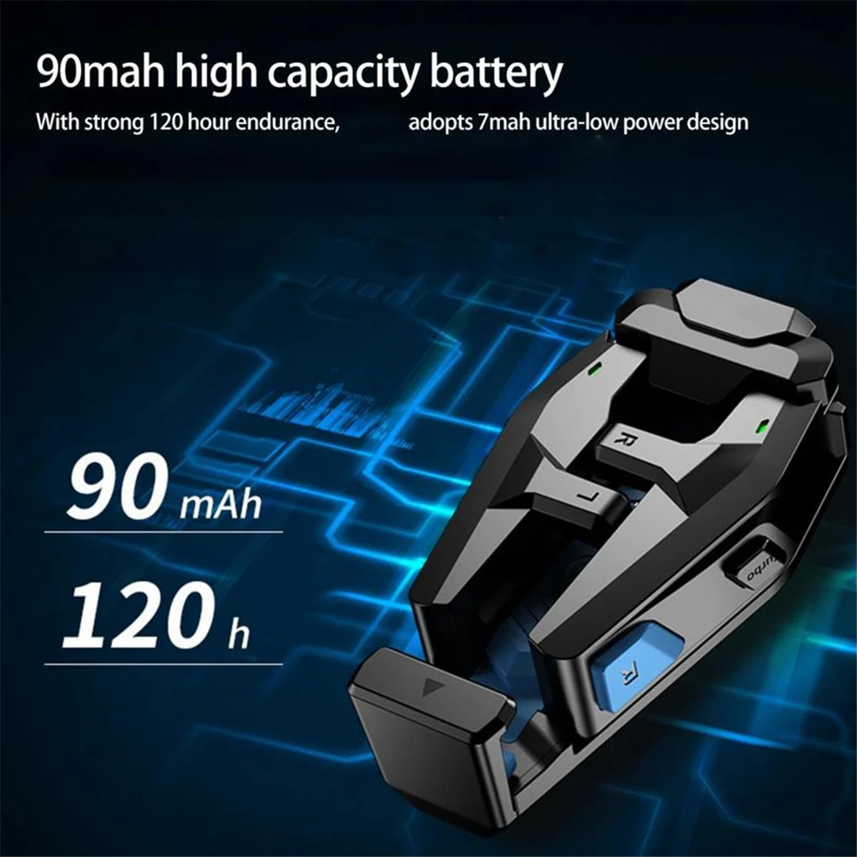 B43C Nützliche Spielkonsole Lange Standby-Zeit Schwarz Game Controller Kapazitive Touch Burst Gameplay Gamepad Image