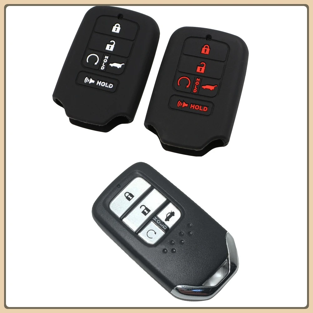 Für Honda Civic 11th CR-V 6th Accord Pilot HR-V 2023 2024 2025 Silikon Auto Fernbedienung Schlüssel Fall Fob Abdeckung Shell schlüsselbund 5 Tasten Image