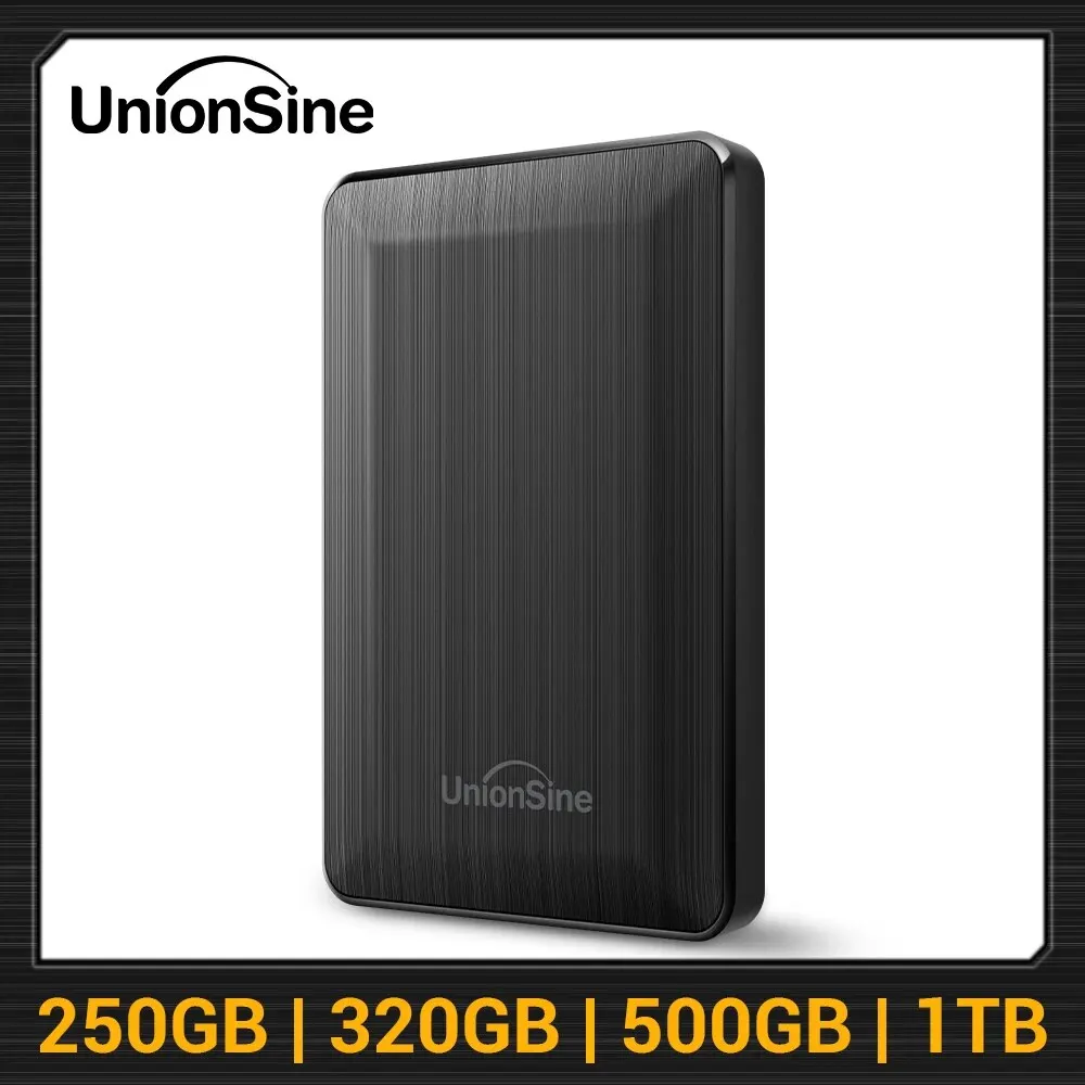 UnionSine 2.5 pouces disque dur externe Portable USB3.0 stockage 250GB 320GB 500GB 1TB Compatible avec PC Mac ordinateur de bureau MacBook