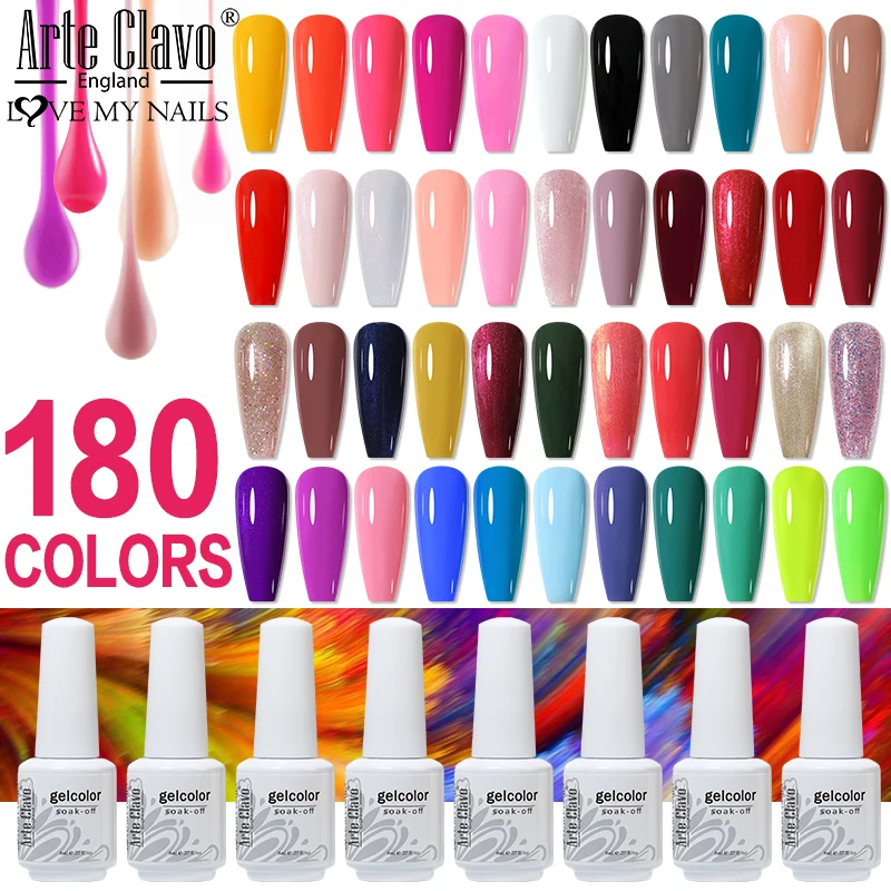 Arte Clavo 8ML Soak Off UV Gel Nagel Gel Nagellack Kosmetik Nail art Maniküre Nägel Gel Nagellack Top Base Coat Nagellack LED Lampe Image