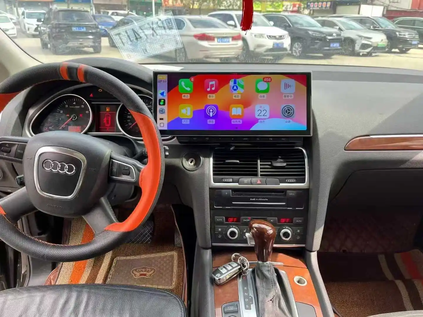 Android 13 Für Audi Q7 2005-2009 / 2010-2015 Carpay GPS Navigation 15,8 zoll 2,5 D Großen Bildschirm Qualcomm Stereo Multimedia Player Image