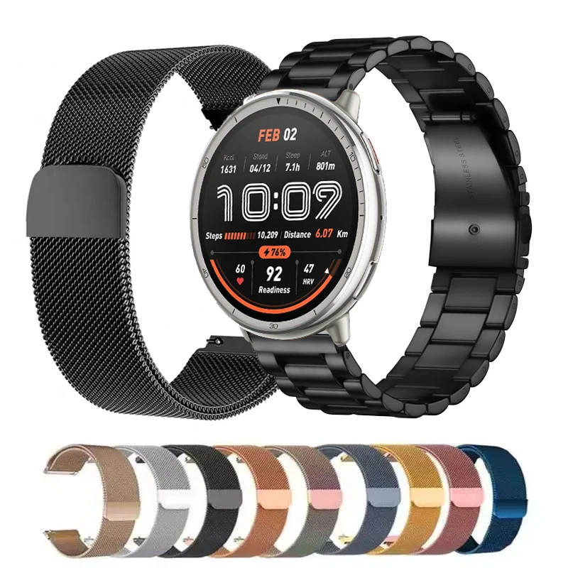 Armband für Amazfit Active 2 Band Ersatz Smartwatch Zubehör Milanese Loop Armband Correa Huami Active 2 Stahlarmband Image