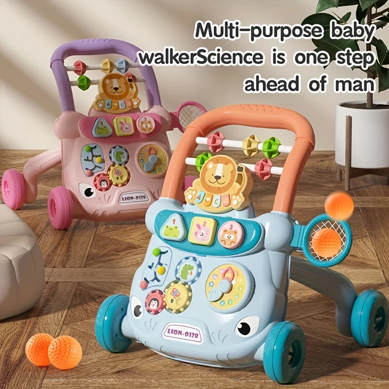Push-Walker für Kleinkinder mit Startspielzeug, ein Push-Back-Walker, geeignet für Jungen und Mädchen im Alter von 6 bis 18 Monaten Image