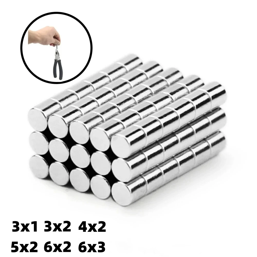 Runde 3 x 1,3 x 2,4 x 2,5 x 2,2 x 2,6 x 2,6 x 3 Mini-Scheibenmagnete – starke Kühlschrank-, Whiteboard- und Bastelmagnete ﻿ Image