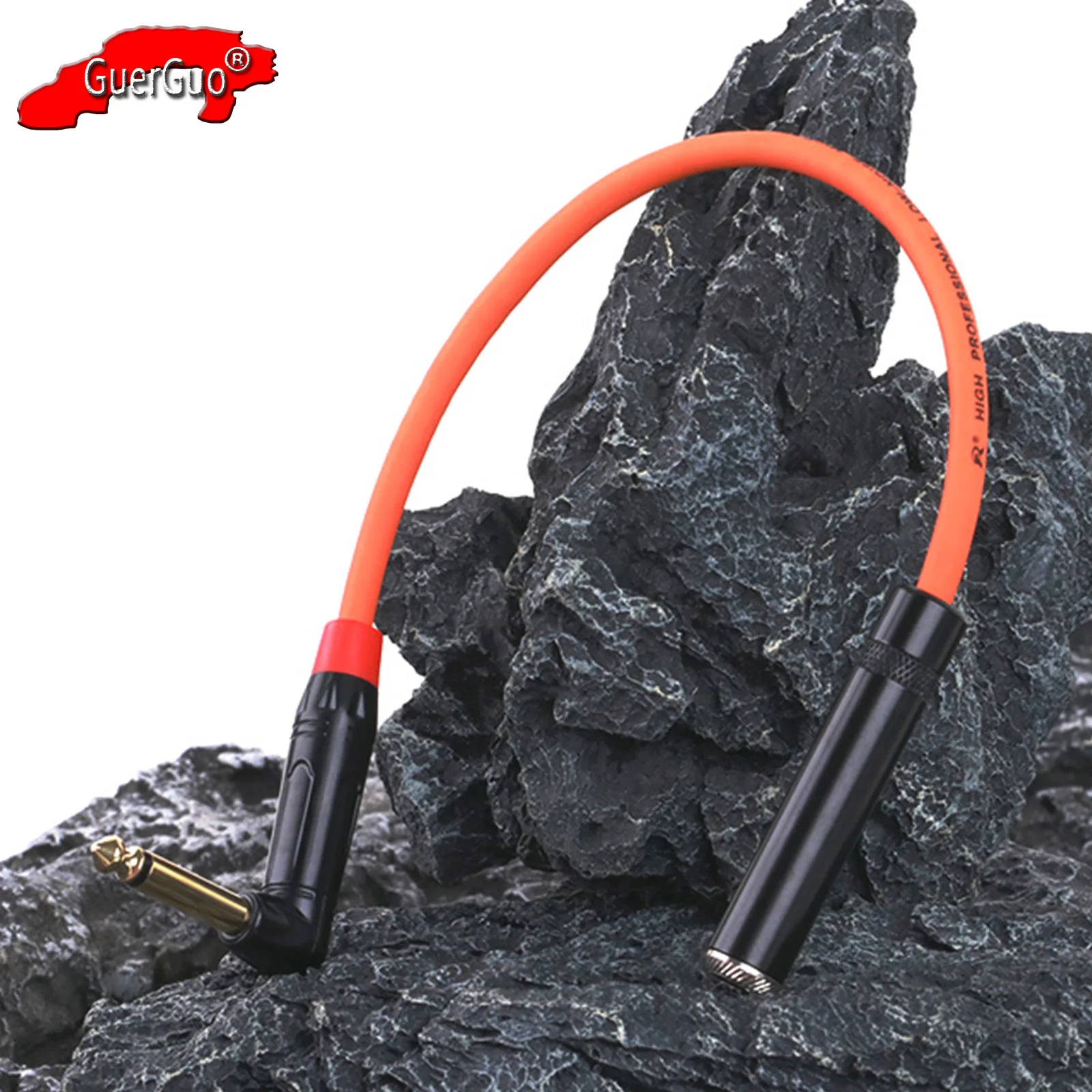 Right Angle 90 Degree 6.35mm 1/4 Inch TS Mono Male to Female TRS Stereo Jack Audio Extension Cable Adapter for Guitar Bass Mixer