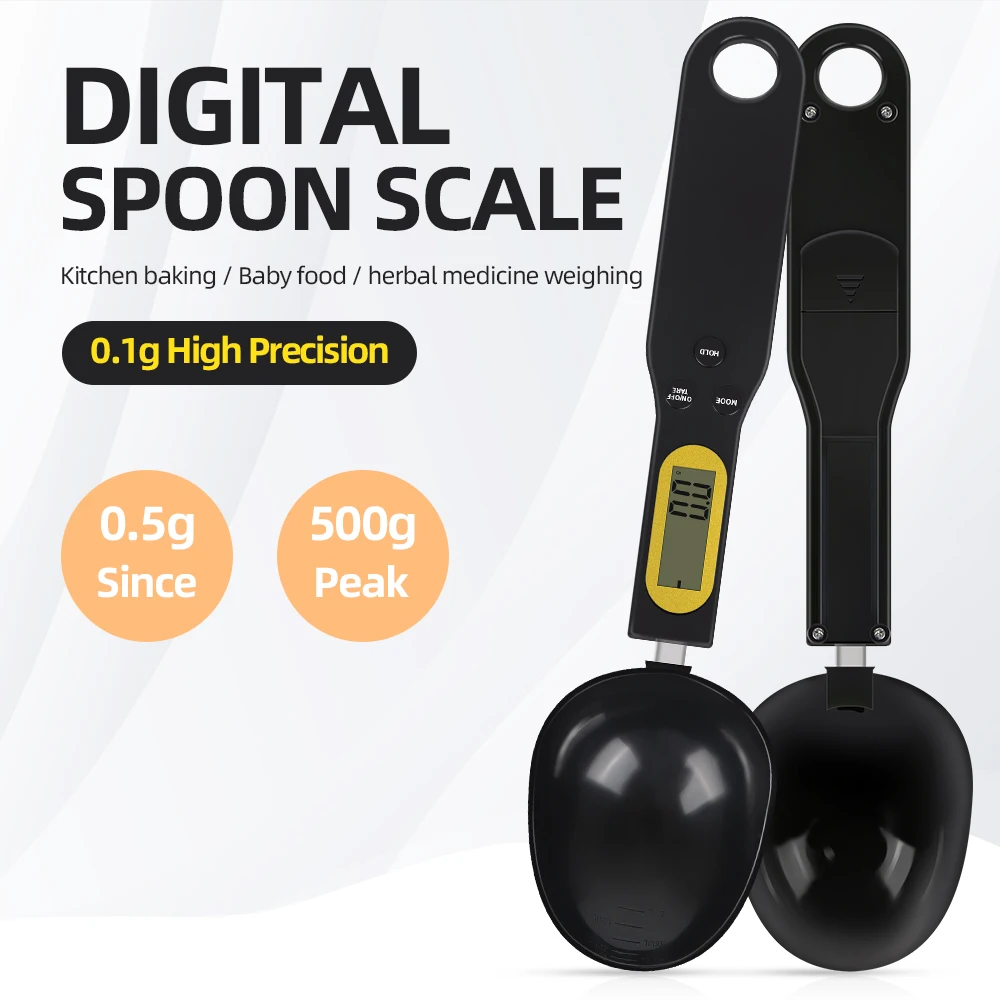 500g/0.1g Electronic Kitchen Scale LCD Digital Spoon Scale Mini Kitchen Tool for Sugar Milk Salt Food Measuring Scale Portable