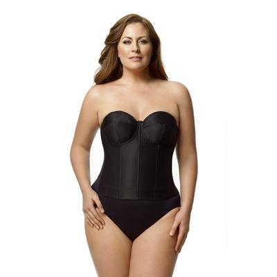 Plus Size Women's Make it Smooth Strapless Longline by Elila in Black (Size 36 G)