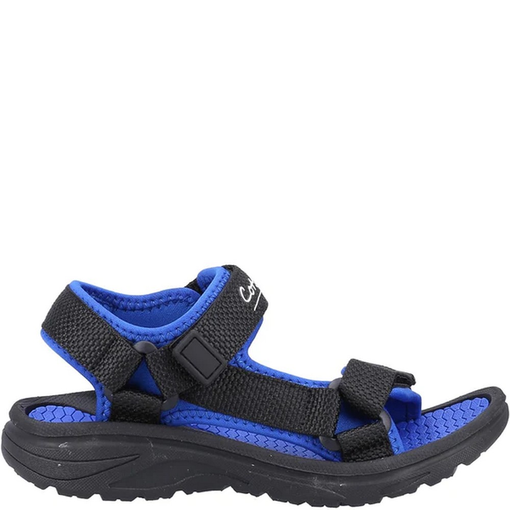Cotswold - Kinder Sandalen "Bodiam", recyceltes Material (Schwarz/Marineblau) Image