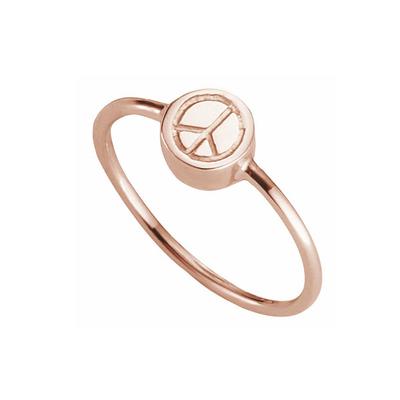 cai Ring 925/- Sterling Silber rotvergoldet Peace Image